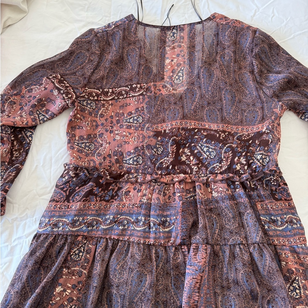 Elegant Paisley Print Dress